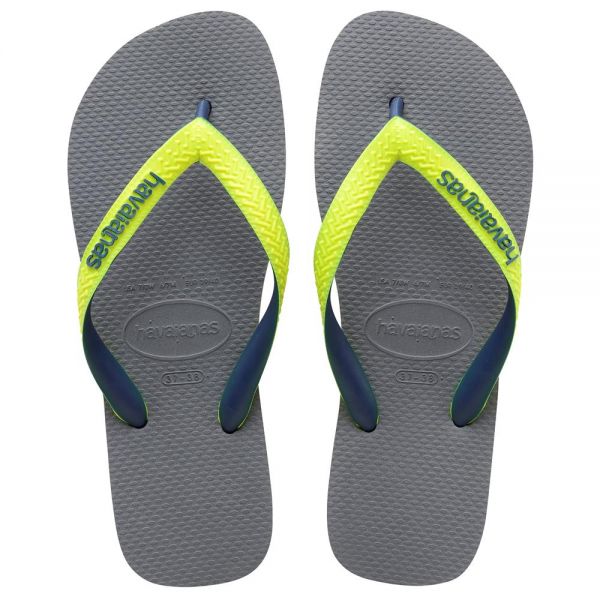 Top Mix Cinza aco/Amarelo strandpapucs